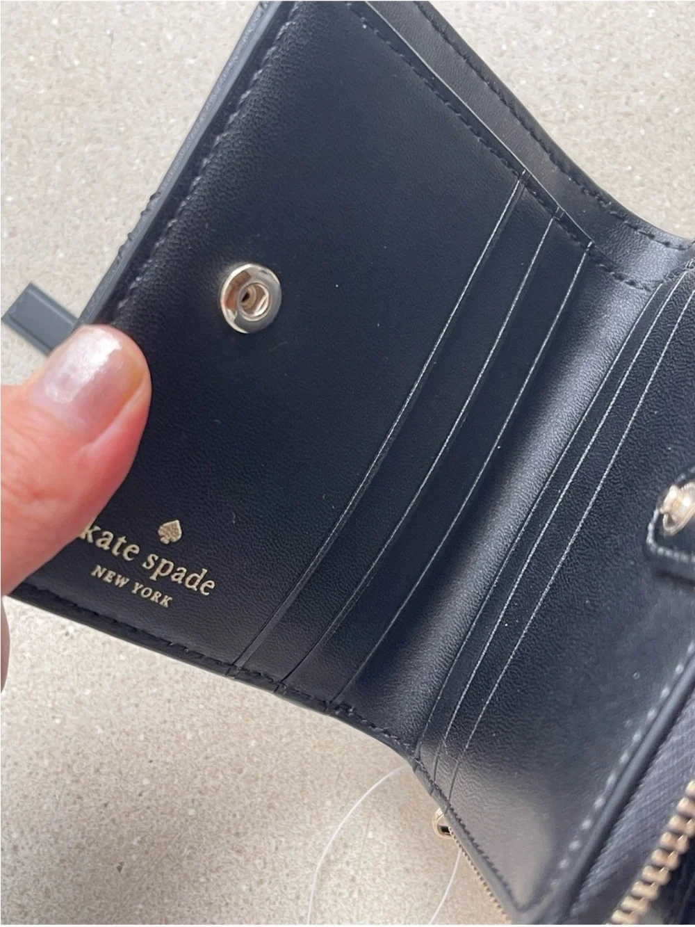 Kate Spade ♠️ Natalia Quilted Smooth Leather Small Zip Around Wallet WLR00646